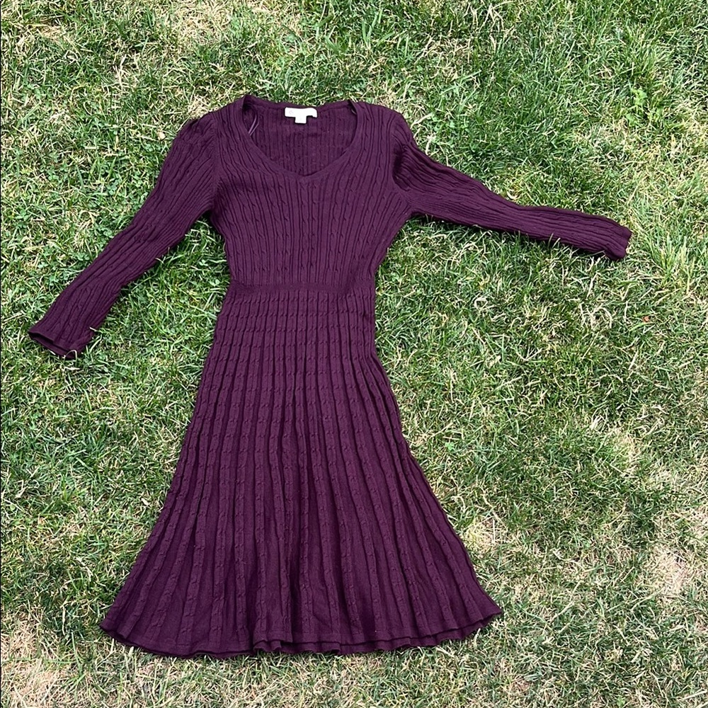 dressbarn Purple Knit Dress
